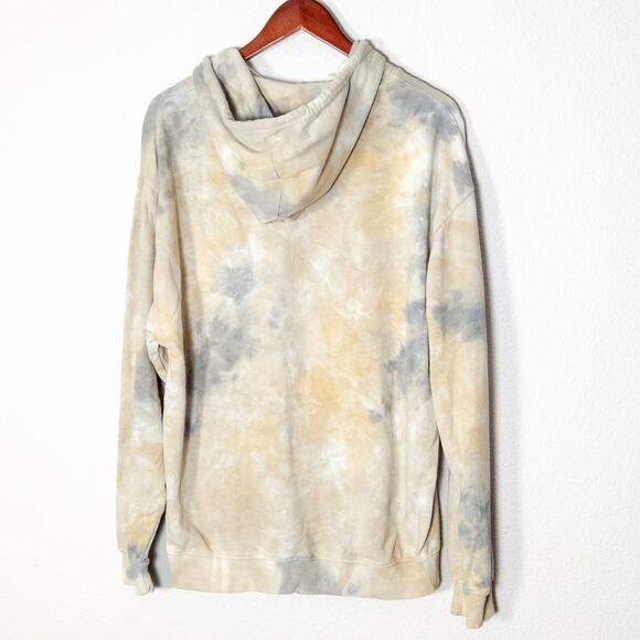 ACDC Women's Hoodie Band Graphic Pullover Soft Grunge Retro 80s Tie Dye Sz Large - Picture 2 of 8